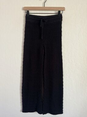 Rue Stiic 100% Cotton Crochet Knit Pull On Wide Leg Pants XS Festival Beach